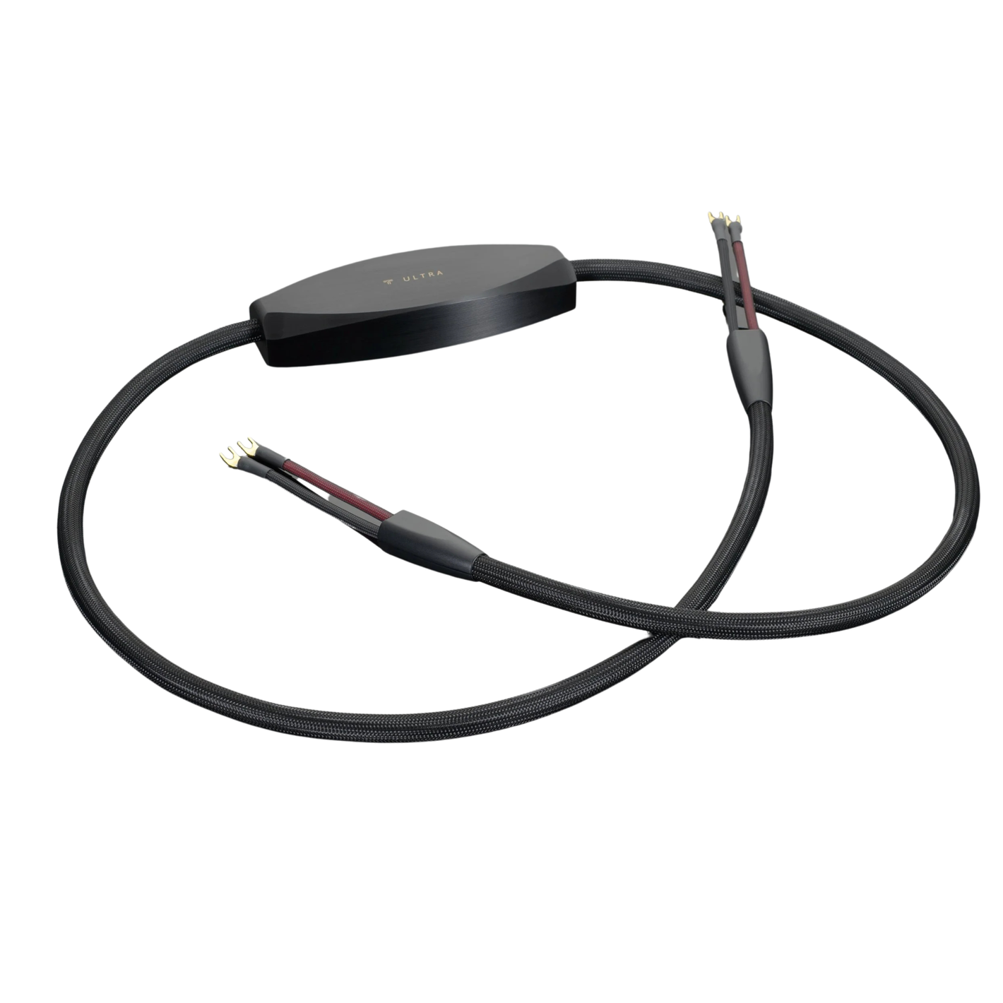 Transparent Ultra Speaker Cables 40' Pair, Banana to Spade, Gen 6