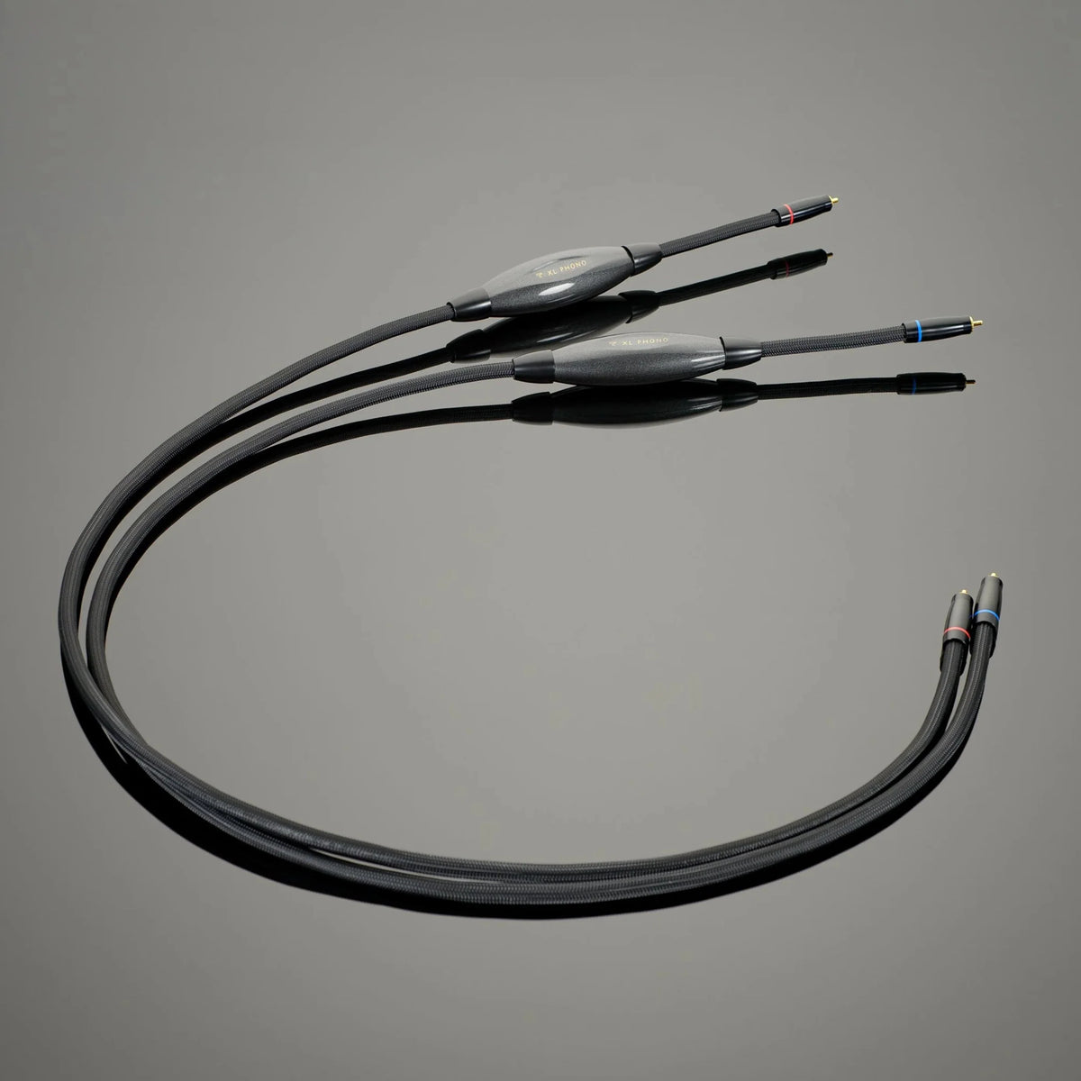 Transparent XL Phono Cable 1meter w/ 90 degree DIN