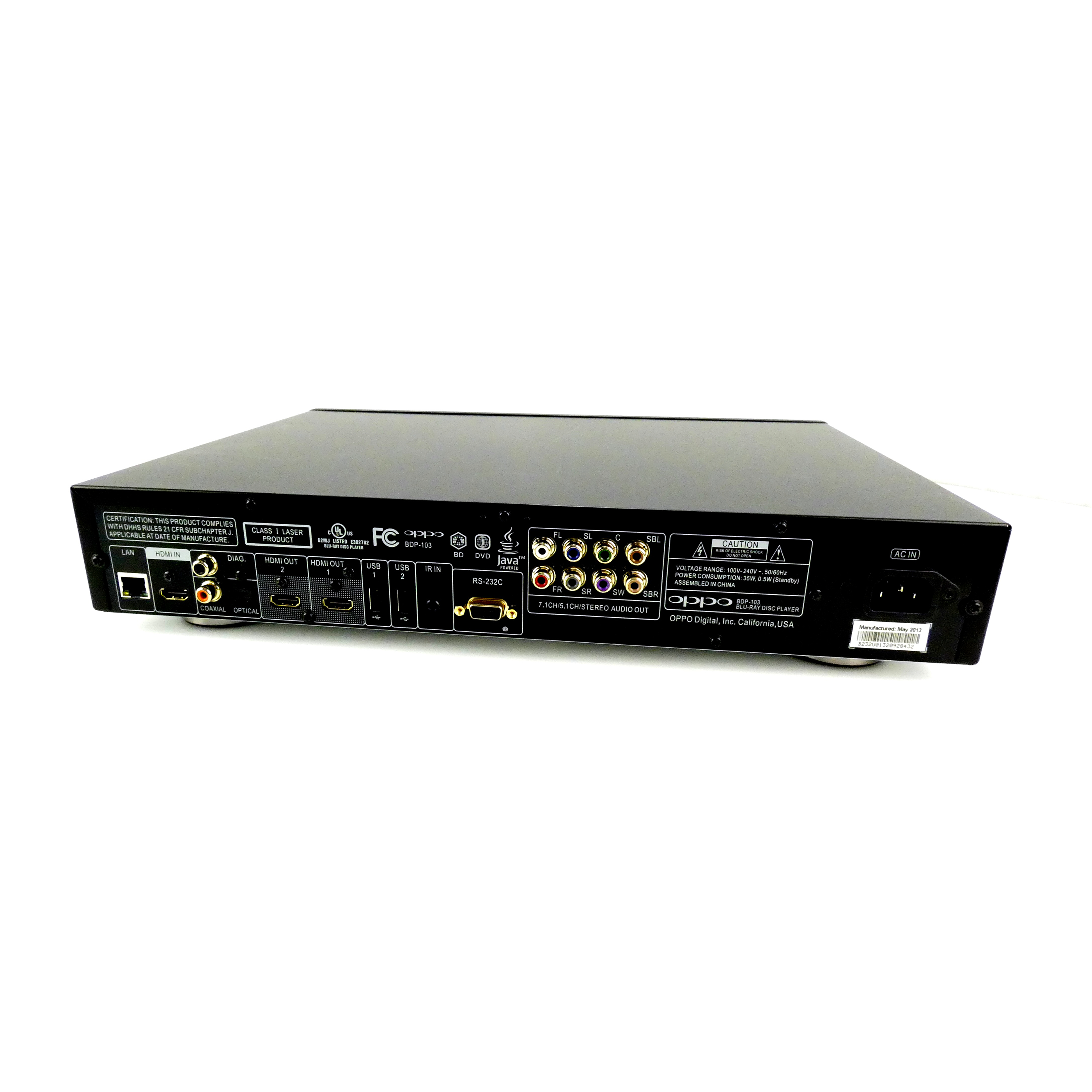 Oppo BDP-103 Universal 3D 4K Blu-Ray Player; BDP103 【動作確認済 
