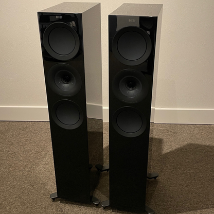 KEF R7 Meta Floorstanding Speakers — Black Gloss · Pair