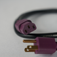 Transparent Hardwired Power Cord 3 feet (Purple)