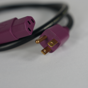 Transparent Hardwired Power Cord 3 feet (Purple)