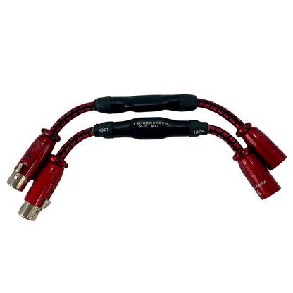 Vandersteen X-2 High-Pass Filter Cable — Balanced XLR, 100k Ohm, 0.5ft